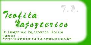 teofila majszterics business card